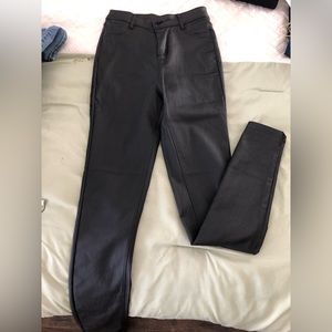 Fake leather pants